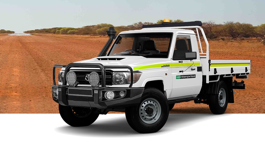 Mining vehicle on outback background